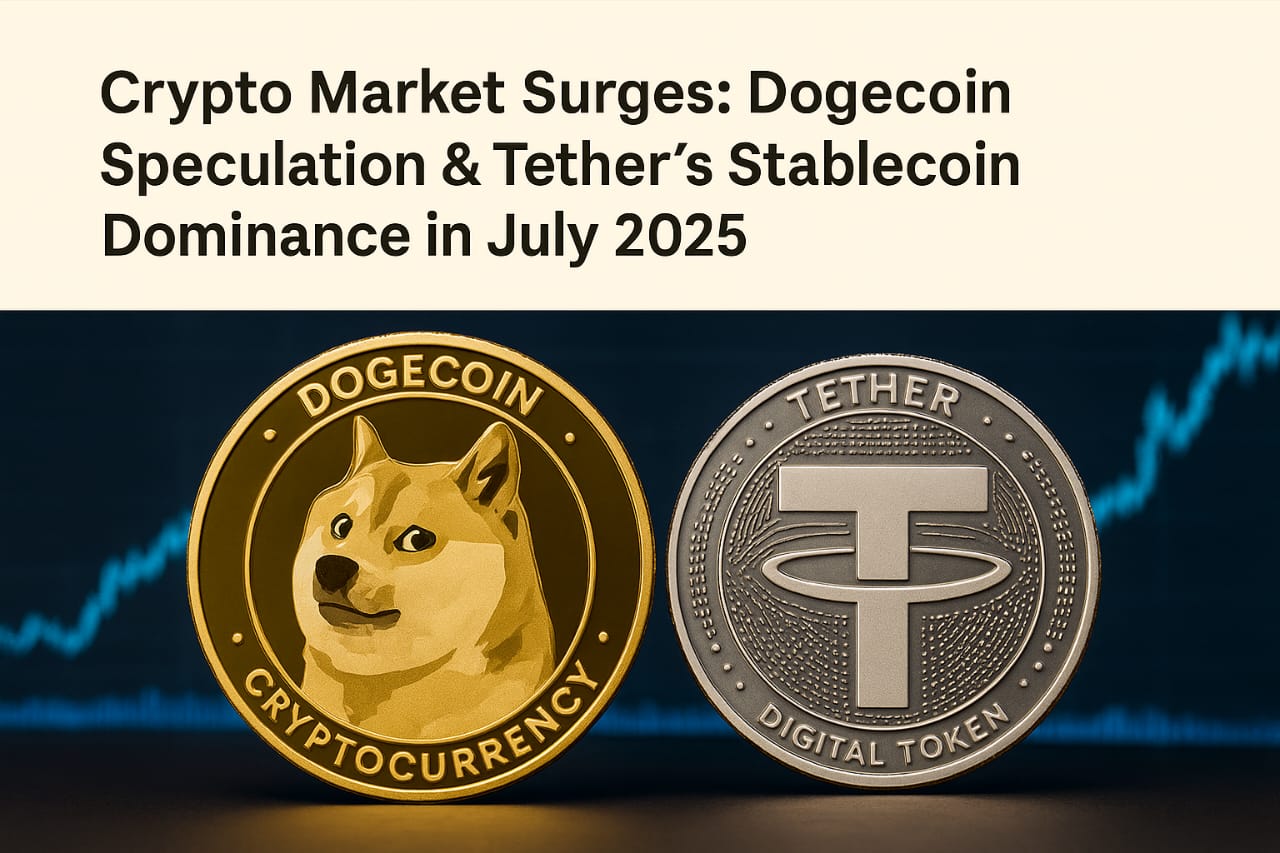 🪙 Crypto Market Surges: Dogecoin Speculation & Tether’s Stablecoin Dominance in July 2025