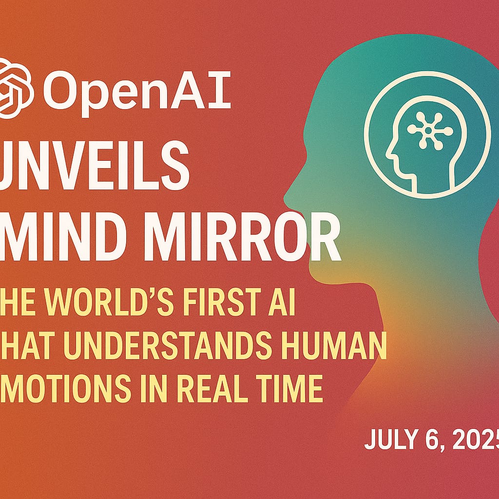 🧠 Tech Giant OpenAI Unveils 'Mind Mirror': The World's First AI That Understands Human Emotions in Real Time